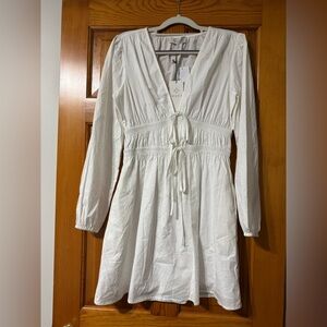 Wayf White Long Sleeve Dress